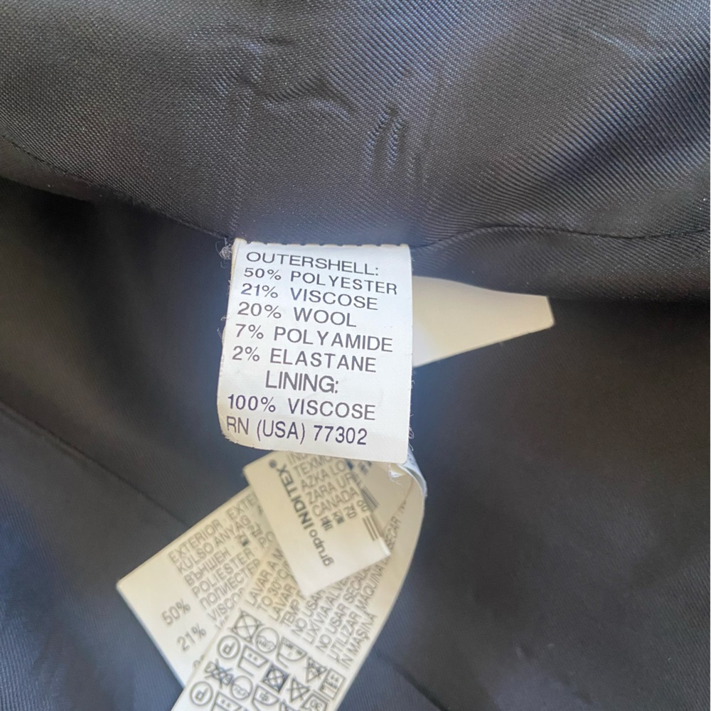 ZARA Wool Blend Coat Medium Taupe Brown Minimalist Single Breasted EUC - Picture 5 of 8